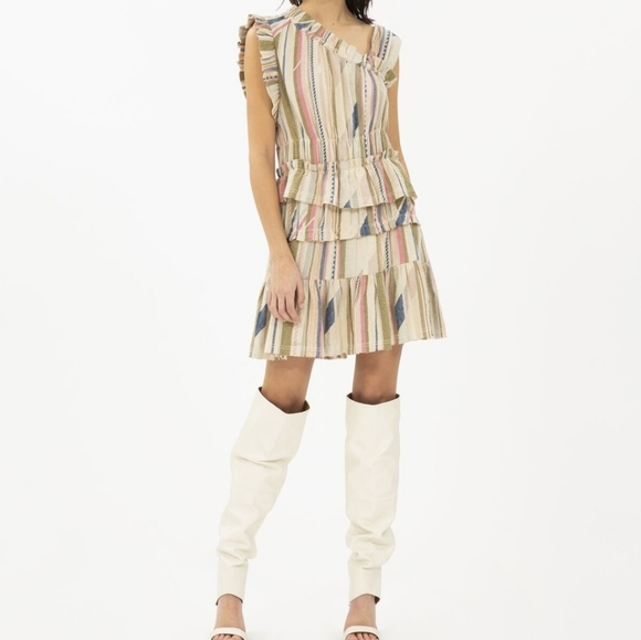 IRO Dresses & Skirts - 🎶Host Pick🎵 IRO Assymetric Tiered Silk & Cotton Blend Mini Dress